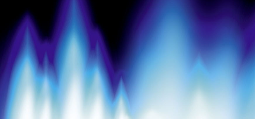 Die ursprünglich blaue Gasflamme verwandelt sich nach kurzer Aufheizzeit im Ofen in eine gelb-orangene Farbe.