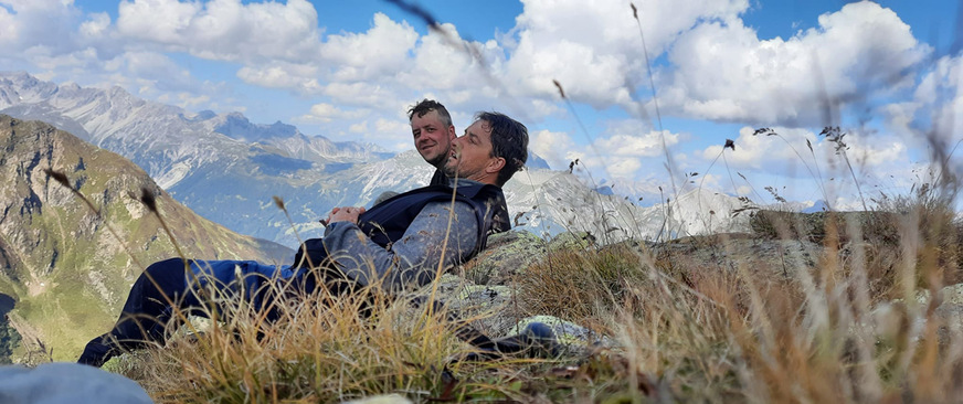 Eine herrliche Bergwelt umgab die Alpinisten.