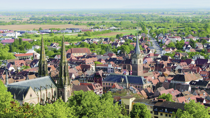 Ein angenehmes Fleckchen Erde: die Stadt Obernai im Elsass.