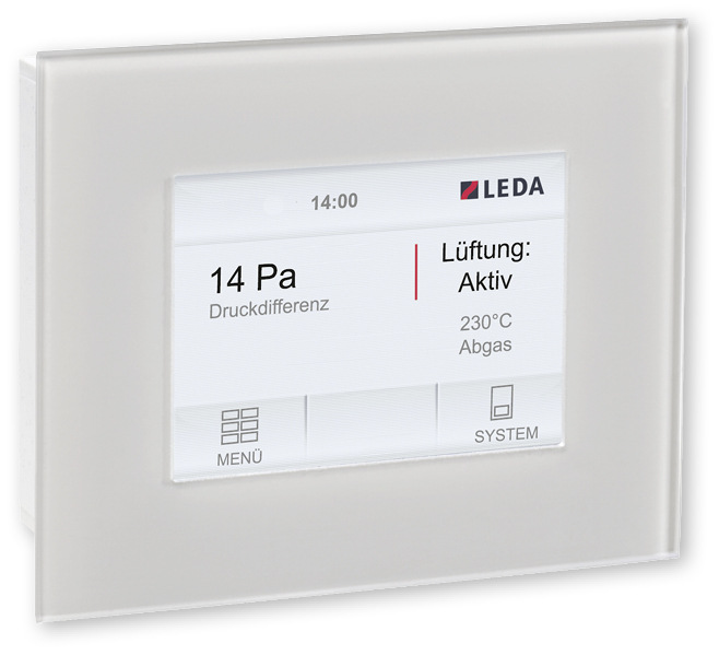 Mit einem Unterdruckwächter wie dem „LUC“ von Leda können auch konventionelle Öfen im weitgehend luftdichten Haus betrieben werden. Eine externe Zuluft-Zuführung zum Ofen ist trotzdem nötig.