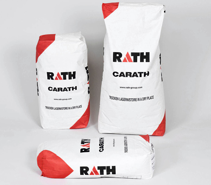 Für die Vor-Ort-Verarbeitung bietet unter ­anderem Rath Feuerbeton als Sackware an.