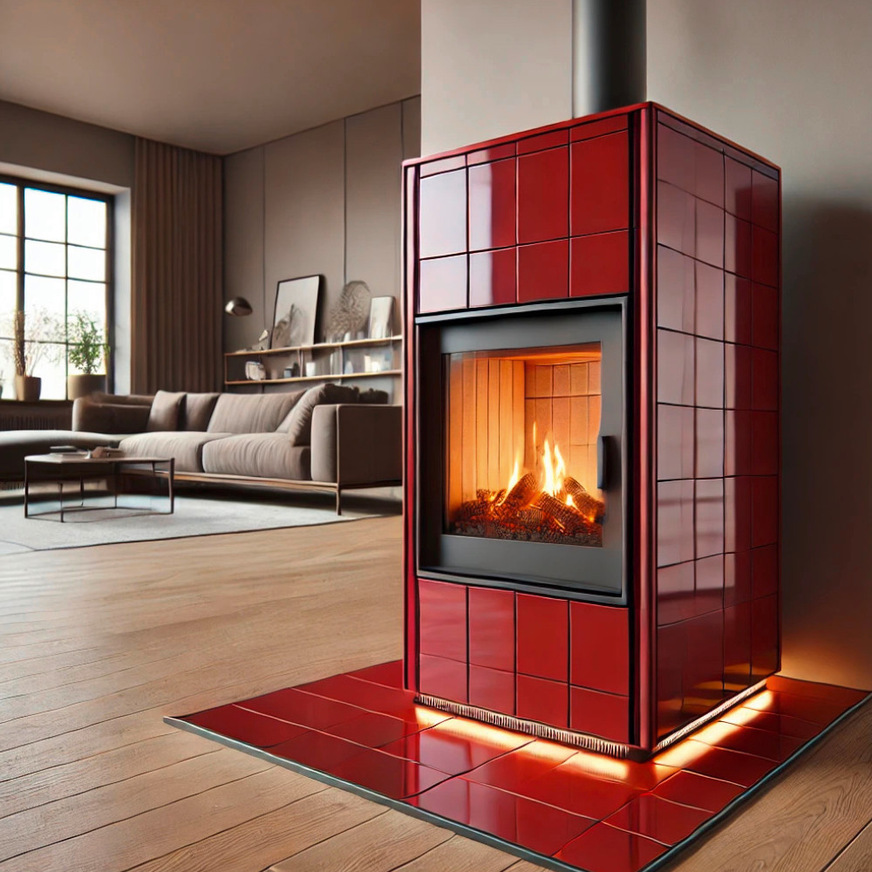 Verfeinert man die Suchanfrage dahingehend, dass bitte auch der Ofen etwas moderner aussehen möge, wird das Ergebnis zumindest etwas besser.