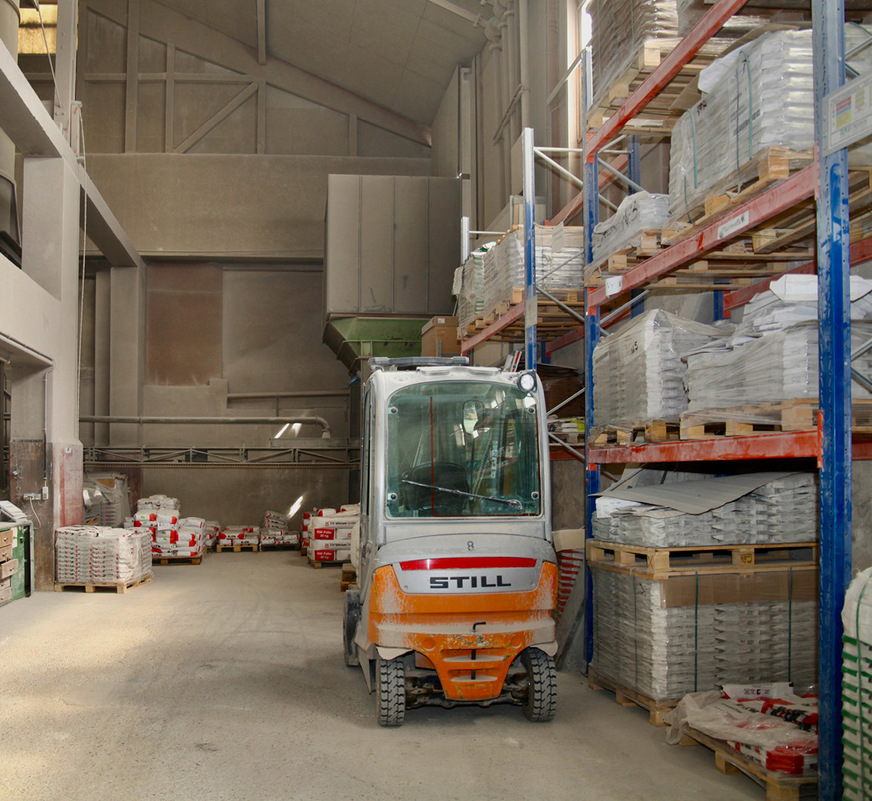 Zwischenlager für Sackware.