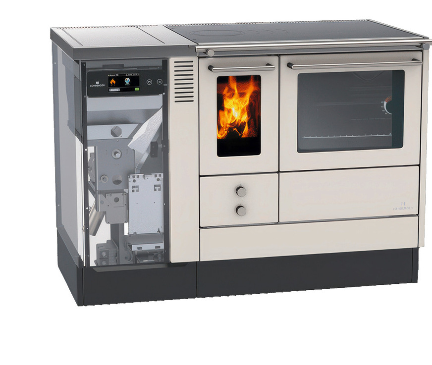 Mit den „LCP“-Holzherden hat Lohberger eine bivalente Heizmöglichkeit für die Nutzung in der Küche im Programm.