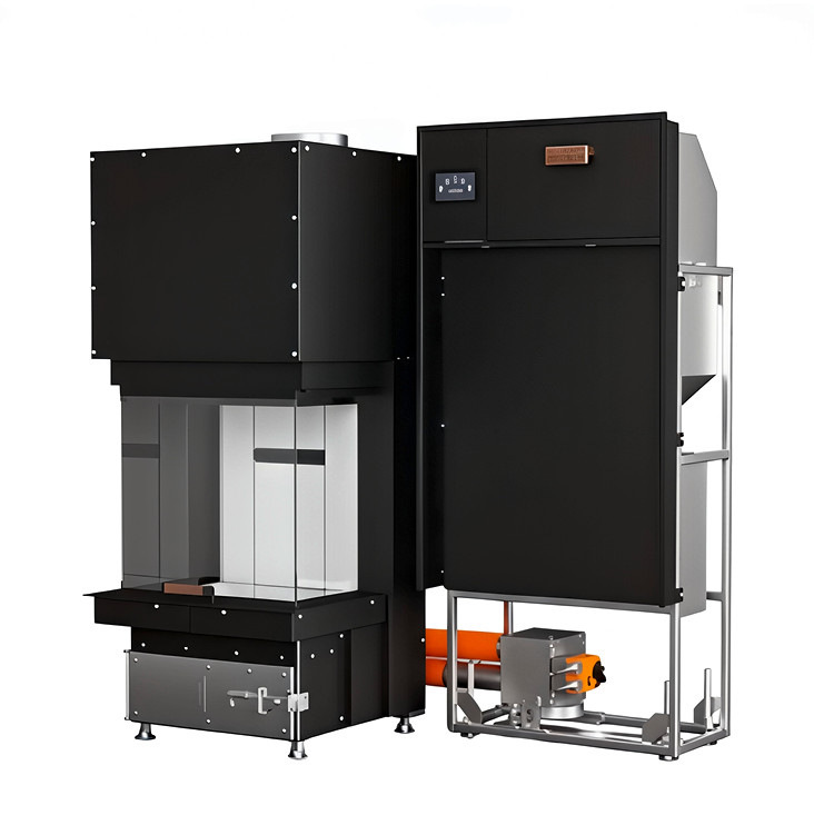 Der neue Kamineinsatz „S3“ von Austroflamm bringt viel Technik mit sich, die sich aber gut dezent verkleiden lässt.