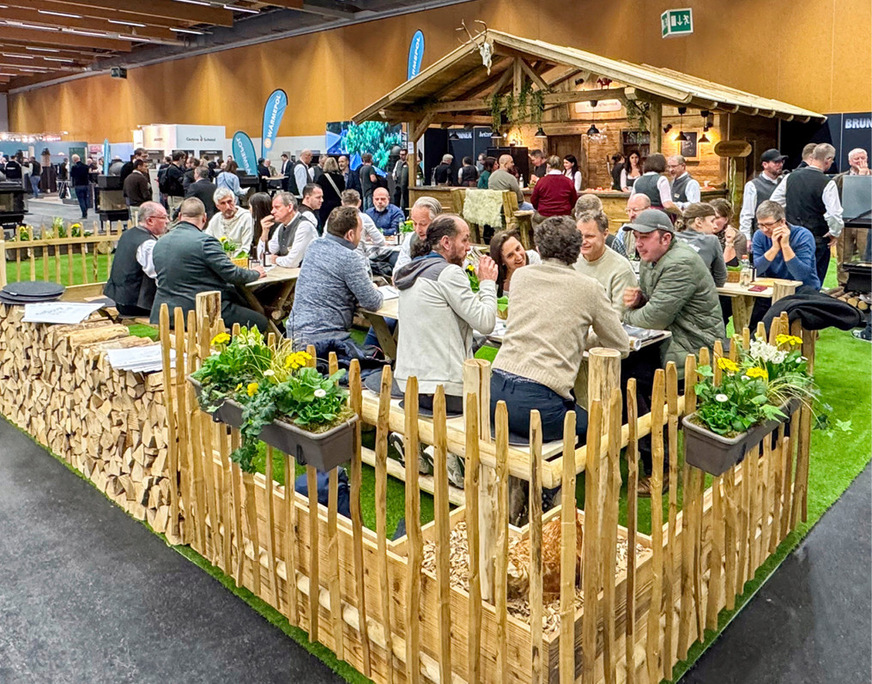 Immer viel los auf dem Messestand von Brunner.