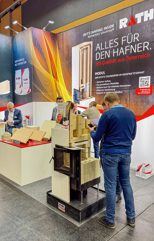 Mit dem „Modul“ präsentierte Rath einen echten Grundofen im Kompaktformat.