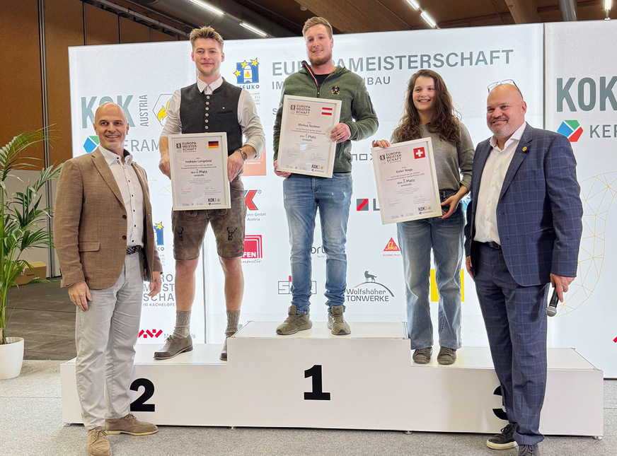 Herzlichen Glückwunsch! Robert Salvata (VEUKO), Andreas Lengsfeld, Markus Tockner, Ester Nagy und Dipl.-Ing. Dr. Thomas Schiffert (KOV).