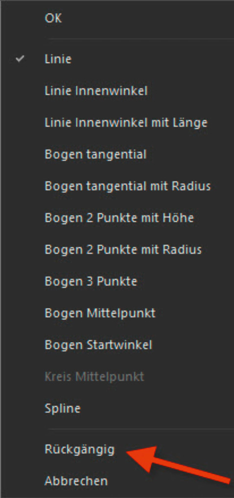 Abb. 5: „Rückgängig“ während der Profilerstellung