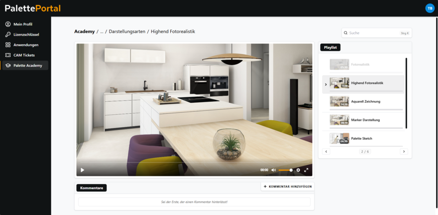 In übersichtlichen Playlists finden Nutzer genau das passende Tutorial für den nächsten Arbeitsschritt.