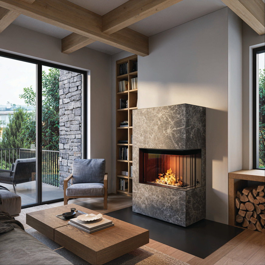 Kaminanlage Citrin mit Speckstein