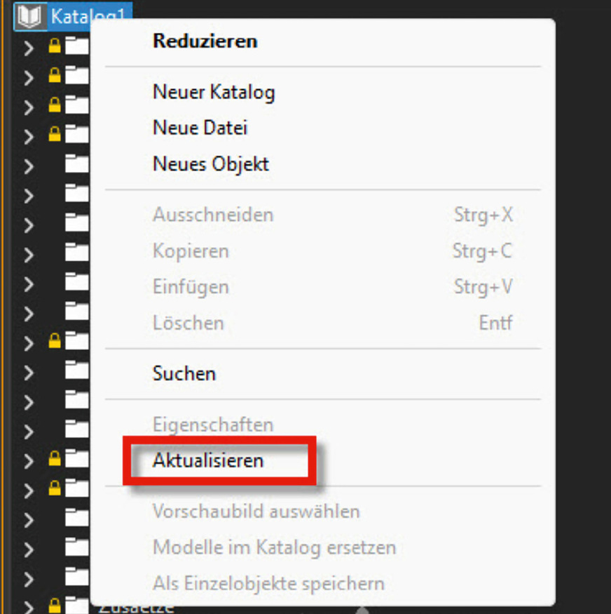 Abb. 13: Aktualisierung der Kataloge