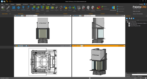 Ein ganz wesentlicher Vorzug der Palette CAD-Anwendung ist natürlich, dass auch alle relevanten Feuerstätten nebst Zubehör und Baustoffen voll-‘digital implementiert sind.