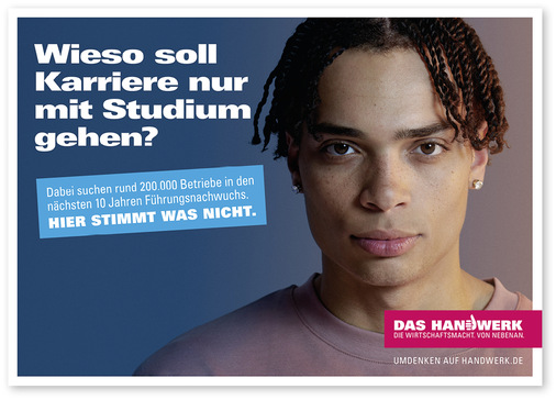 Die Plakate der Kampagne, die an strategischen Stellen platziert war, erregte große Aufmerksamkeit. - © Foto: Das Handwerk
