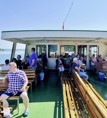 Bootstour auf dem Chiemsee am Sonntag.