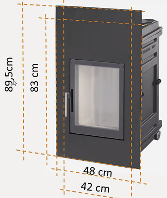 Die Frontplatte der „WFR XL“-Austausch-Heizeinsätze von Hafnertec ist bedarfsgerecht konfektionierbar.