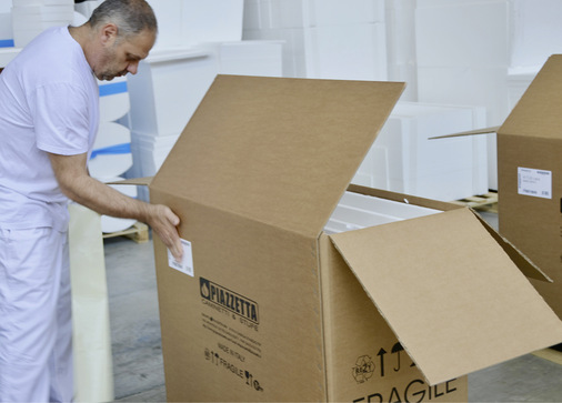 Es geht nichts über eine sorgfältige Verpackung des stoßempfindlichen Inhalts.