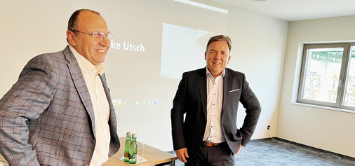 Leopold Bicker, Hafnertec (links) und Uwe Striegler EFA.