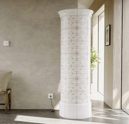  Im Innern des Säulenofens   „e-Konzept“ sorgen Heizeinsätze von Carlo Loysch für angenehme ­Strahlungswärme.