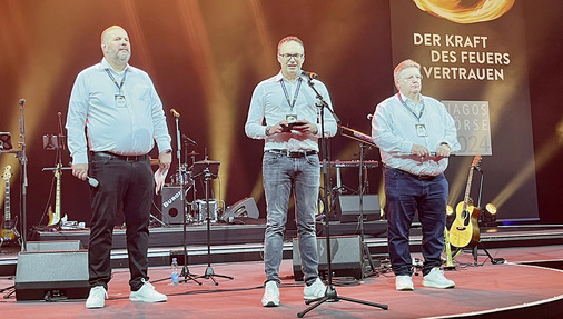  Grußworte der drei Hagos-Vorstände (von links: Alexander Schnaidt, Lutz Becker und Guido Eichel).