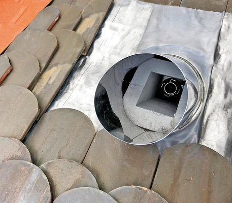 … und auf die PowerVent- Ventilatoreinheit ­gesetzt. In der Draufsicht sieht das dann so aus.