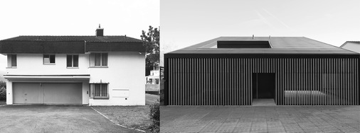 Nach Norden hin ist das Gebäude relativ geschlossen.