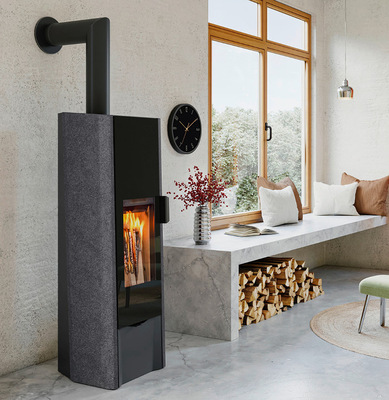 Speicher-Kaminöfen wie der „T-ART“ oder der „T-TWO Stealth“ von Tonwerk (Tiba) sind die ­verkaufsstärksten Produkte aus dem Sortiment.