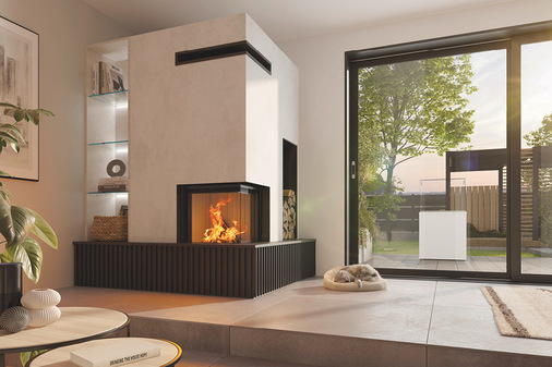 Die Über-Eck-Gestaltung sieht hier wie ein grafisches Element aus.