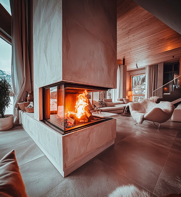 Auch wenn Computer dahinter stecken, kann KI-gestützte Ofenplanung emotional und stimmungsvoll wirken.