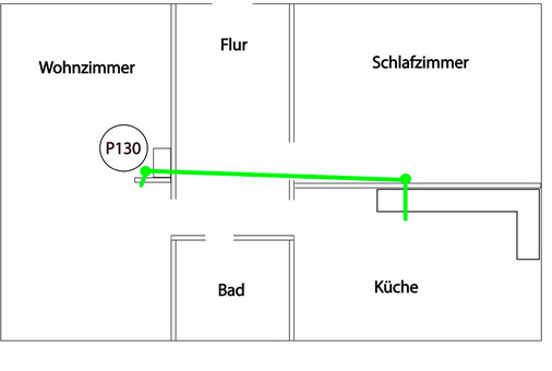 Verlegeskizzen der Warmluftkanäle im Referenzhaus.