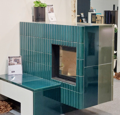 Tunnelanlage mit Kachel K29 Rondo (frontseitig) , Glasur patrol.