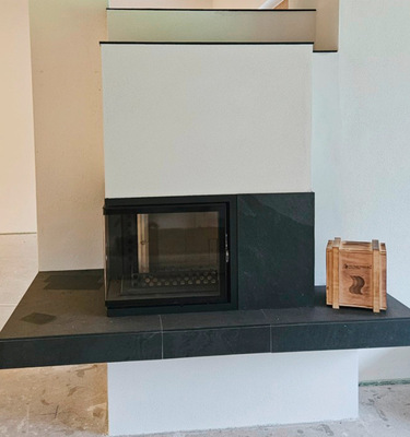 Fertig verputzte Anlage.