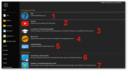 Abb. 9: Training und Hilfe