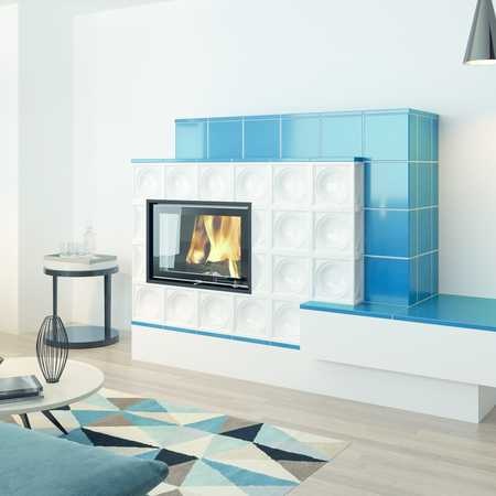 Jeden Abend die blaue Stunde erleben mit einem Grundofen mit Sitzbank.
