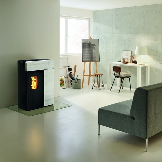 Pelletkaminofen Domo.
