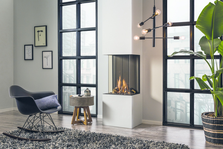 Abends richtig Gas geben: Kaminfeuer auf Knopfdruck.
