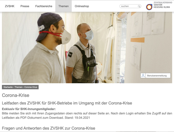 Mitgliedsbetriebe erhalten auf aktuellem Stand zu über 180 einzelnen Punkten wichtige Hinweise, wie sich unter anderem der betriebliche Alltag trotz Corona-Pandemie in die Tat umsetzen lässt.