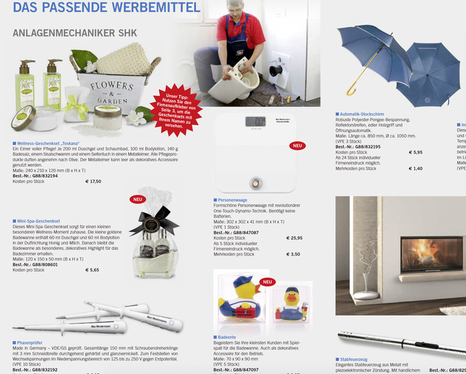 Kundenbindung: Präsente sagen danke und können zusätzlich durch einen individuellen Aufdruck des Fachbetriebes in Erinnerung bleiben.