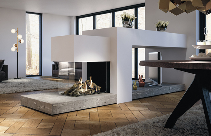 Das  „ PowerVent-System ”  ermöglicht die Realisierung eines Kamins auch bei anspruchsvollen baulichen Gegebenheiten.