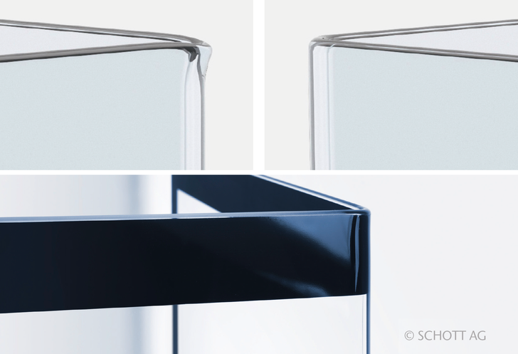 Ein neues Verfahren von Schott  erlaubt das winklige Biegen von Glaskeramik mit deutlich reduzierten Ausläufen. Irlbacher hat diese Feuer-Sichtscheiben jetzt in sein Portfolio aufgenommen.