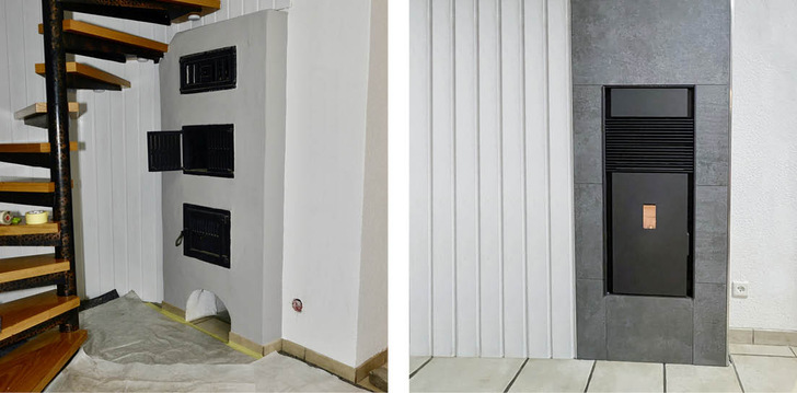 Der alte Einsatz wurde entfernt, der neue installiert.