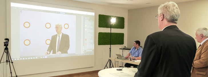 So sah es im Online-Studio des FV SHK Bayern aus.