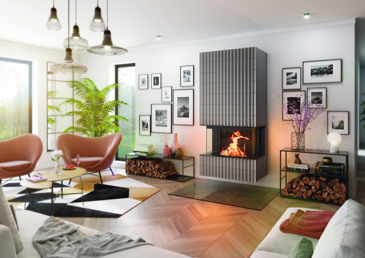 DerPremium-Kamineinsatz A-3RL wurde auf der Hagos-Börse als Designstudie mit innovativen Sichtblenden präsentiert.