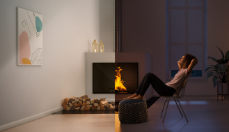 Robax  NightFlame sorgt für Wohlfühlatmosphäre bei Tag und Nacht. 