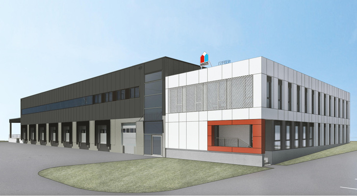 Plan vom Neubau der Hagos Niederlassung in Thurnau Autobahndreieck Nürnberg – Bamberg .