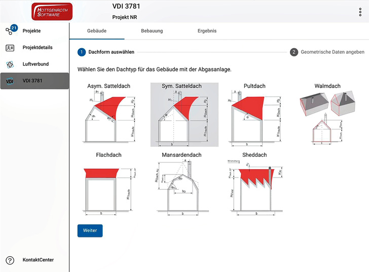 Eine Hilfe für Schornstein- und Ofenplaner, die mobile Erfassung.