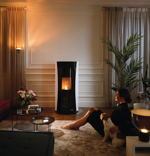 Pelletofen Vivienne vereint Innovation und Design, Zweckmäßigkeit und Ästhetik.