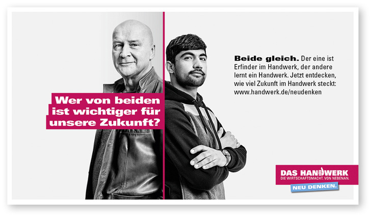 Persönliche Erfolgsgeschichten und überraschende Fakten präsentiert die Handwerkskampagne.