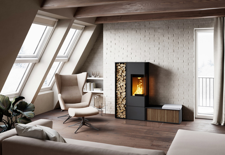 Heizen mit Holz reduziert die Treibhausgase und die Heizkosten