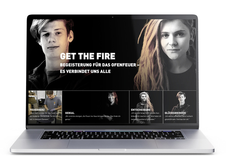 Auf www.get-the-fire.de, einer Webseite des GVOB, erzählen 
#ofenhelden von ihrer Begeisterung für ihre Ausbildung. - © Foto: GVOB
